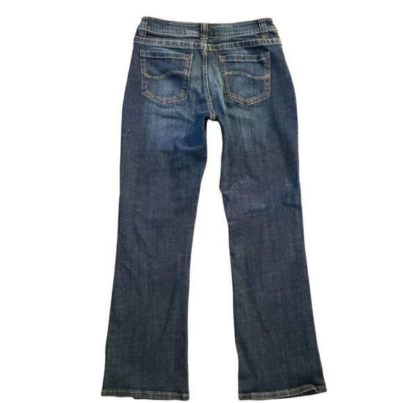 Lee Slender Secret Low Waist Jeans Size 13 Embroidered Beaded Pockets 30 x 29 - Picture 2 of 5